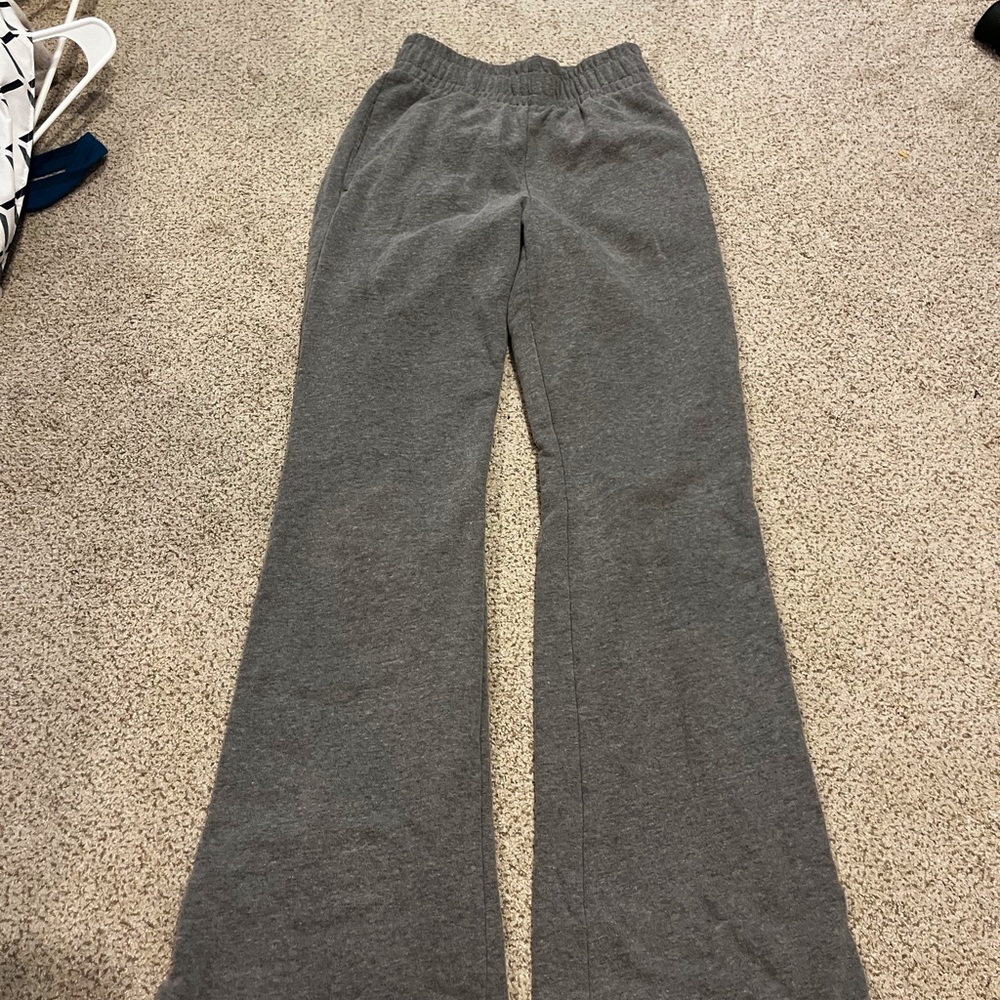 Gray wide leg sweatpants